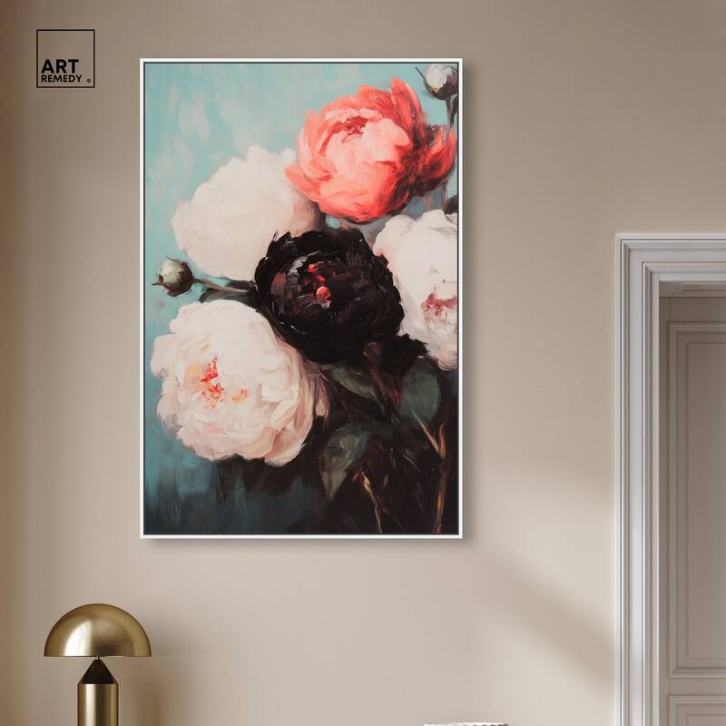 Three Shades of Peony I Canvas by Art Remedy