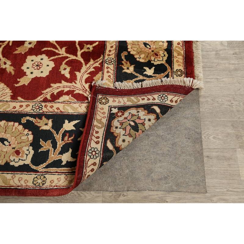 Floral Traditional Agra Oriental Area Rug Handmade Wool Carpet - 9'0" x 12'4"