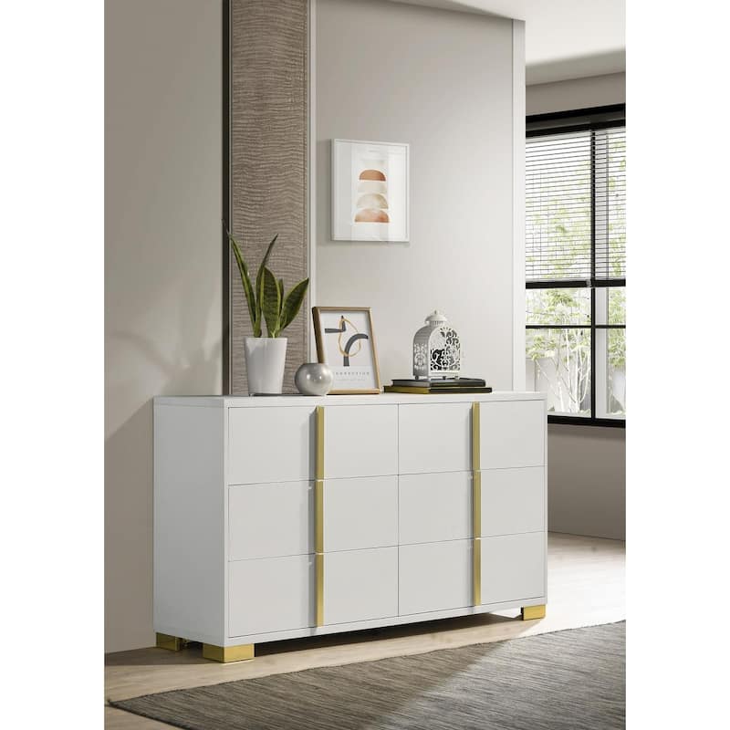 Medici 6-drawer Dresser - White