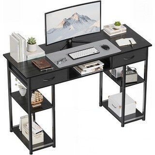 48 Inch Home Office Computer Desk with Storage Drawers, Modern Study ...