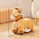 preview thumbnail 4 of 7, Qaba 6V Ride on Horse, Battery Powered Electric Ride on Pony with Music, PU Wheels, Soft Touch for Kids Aged 18-36 Months, Brown