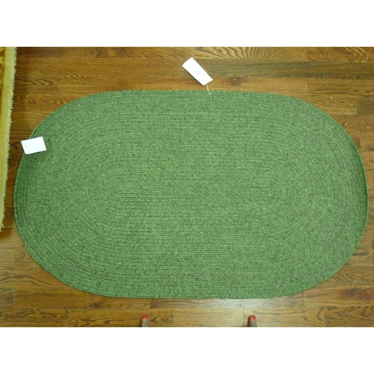 SAFAVIEH Handmade Braided Country Casual Lavada Rug - 10' x 14' Oval - Green - Oval