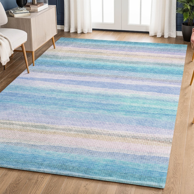 Premium Washable Super Soft Modern Stripe Mayfield Rug