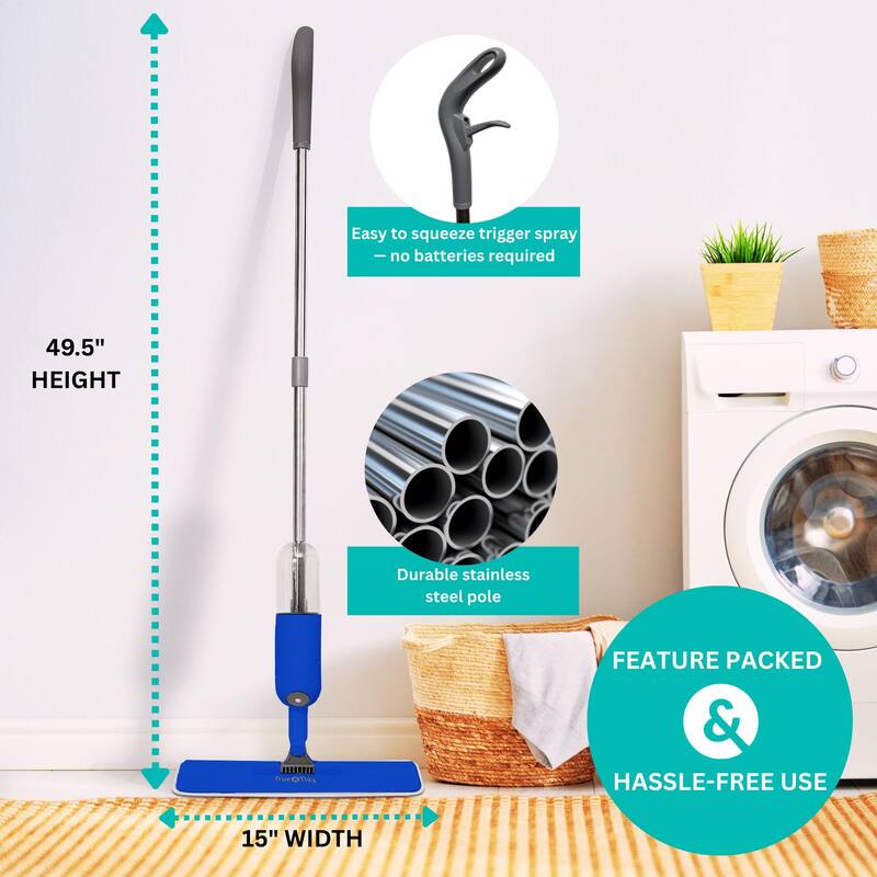 True & Tidy SPRAY-250 Spray Mop, Navy