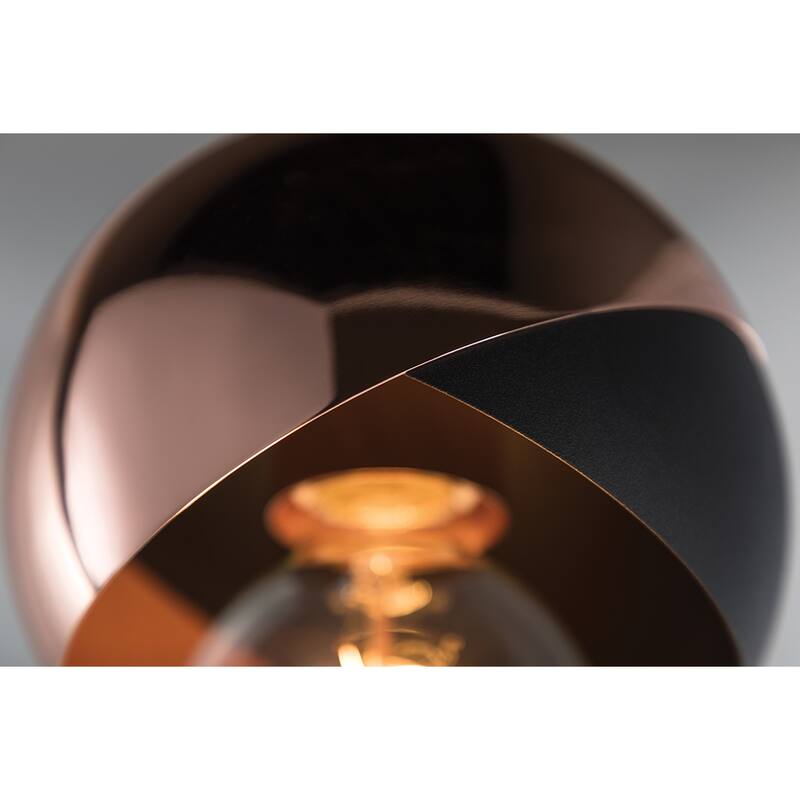 Mitzi by Hudson Valley Emma 1-light Polished Copper Wall Sconce with Black Accents