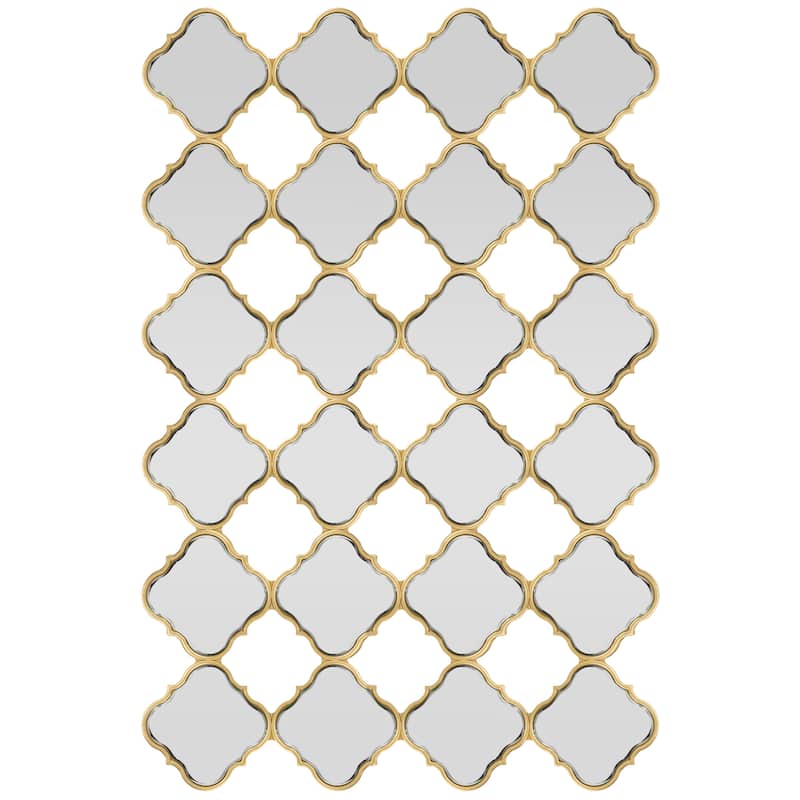 SAFAVIEH Fia Gold Moroccan 47 x 32-inch Rectangle Decorative Mirror - 47.2" x 0.8" x 31.5"