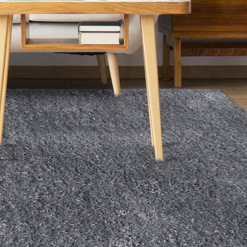 Superior Hand-tufted Plush Solid Shag Indoor Area Rug