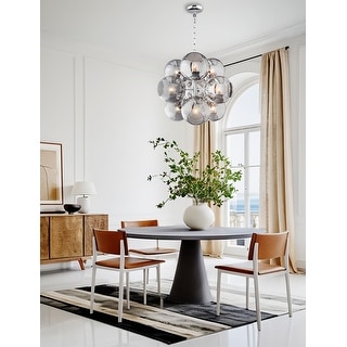 9 - Light Sputnik Sphere Chandelier Modern Smoked Glass Globe Lamp