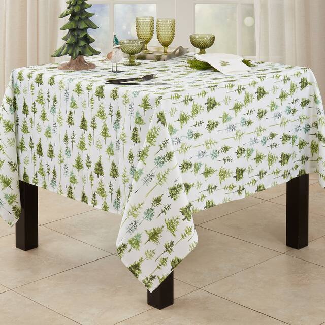 Tablecloth With Forest Trees Design