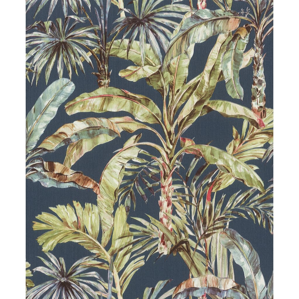 Advantage Calle Blue Tropical Wallpaper