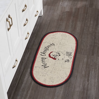Jolly Ole Santa Jute Rug Oval 17x36