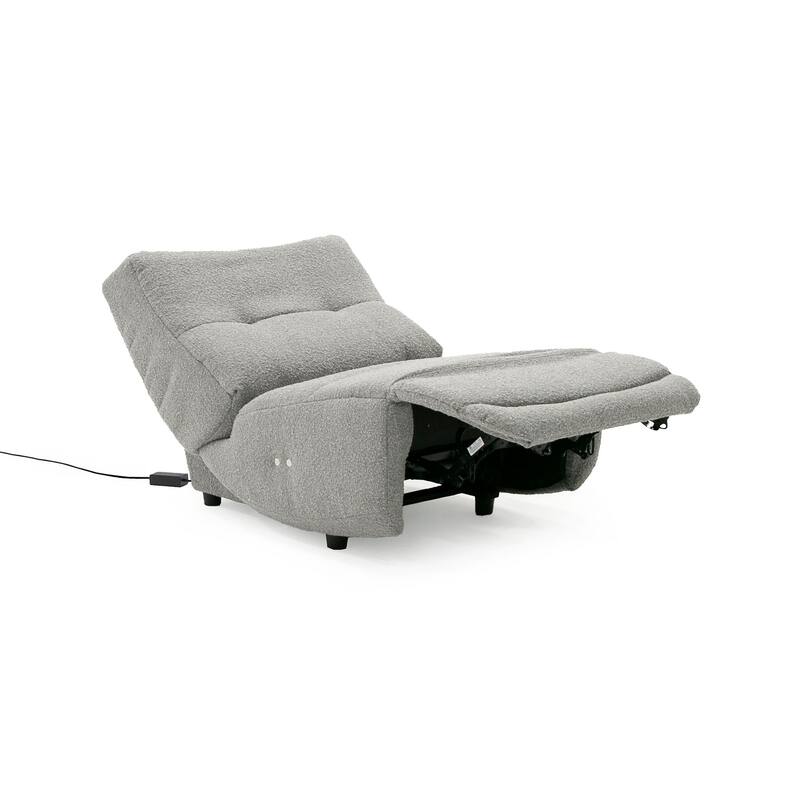 Divani Casa Basil Modern Grey Fabric Small Electric Recliner Chair