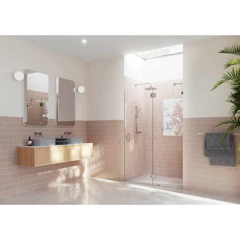 Glass Warehouse 78" x 54.5" Frameless Shower Door - Glass Hinge