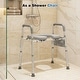 preview thumbnail 4 of 8, Gymax Raised Toilet Seat w/Handles Padded Arms Adjustable Height &