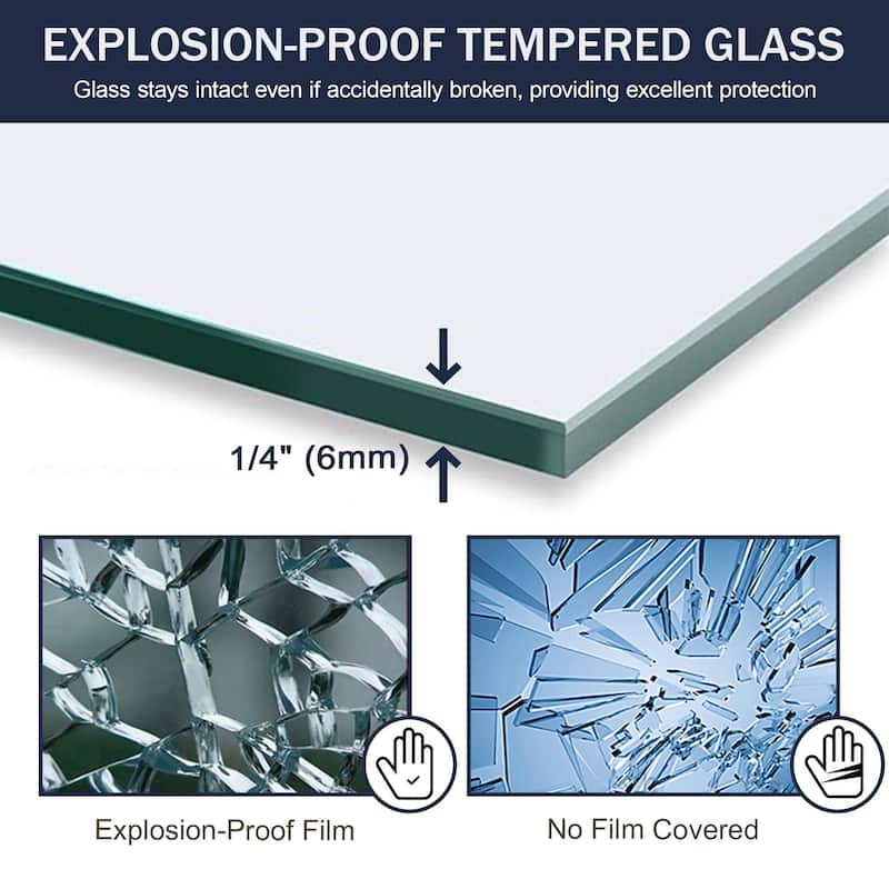 ABRUZZO 44-48" W x 72" H Semi-Frameless Double Sliding Tempered Glass Shower Door with Dual Towel Bars