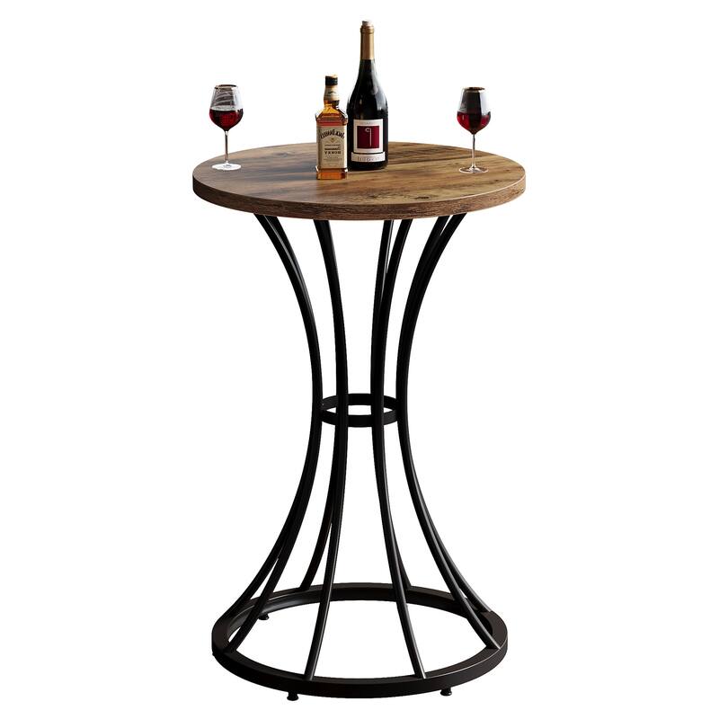 High Top Bar Table, Cocktail Pub Stand, Living Room Coffee Kitchen Party Accent Pub Table