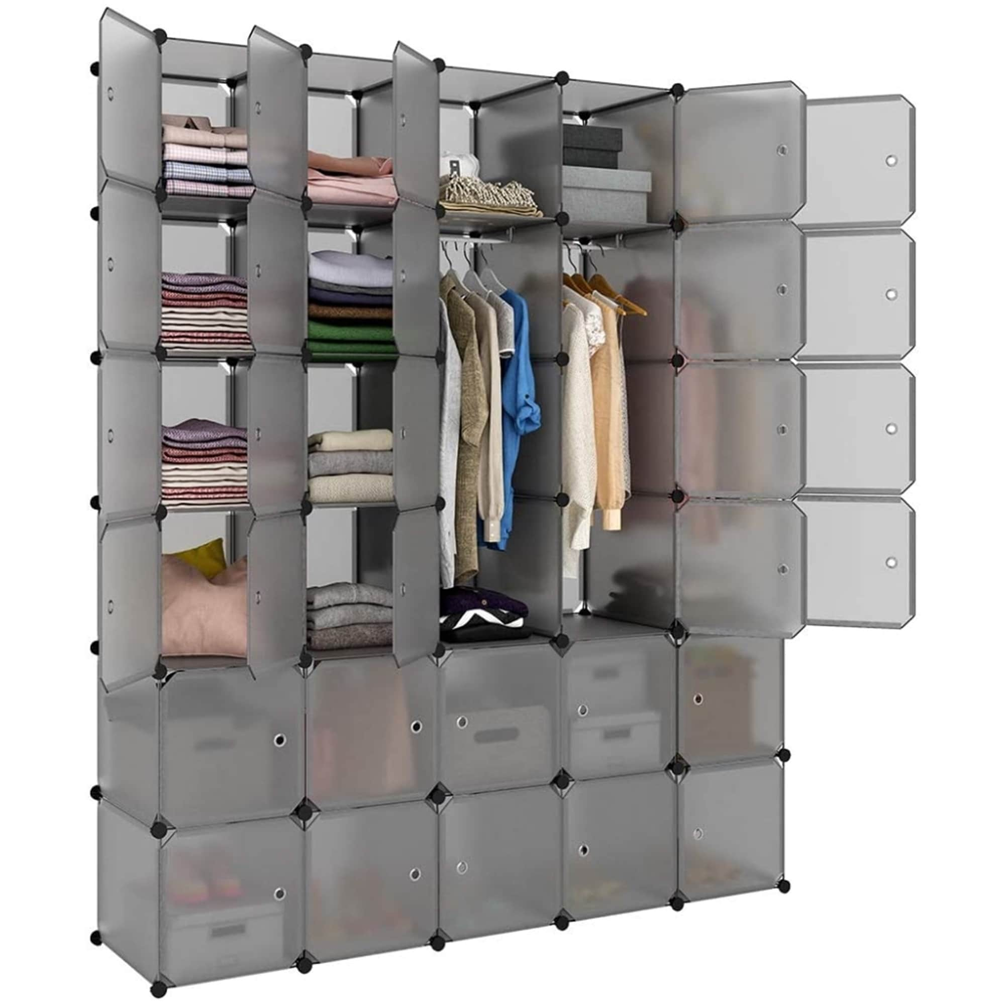 30 Cube Modular Closet Organizer Cabinet, Cubby Shelving Storage