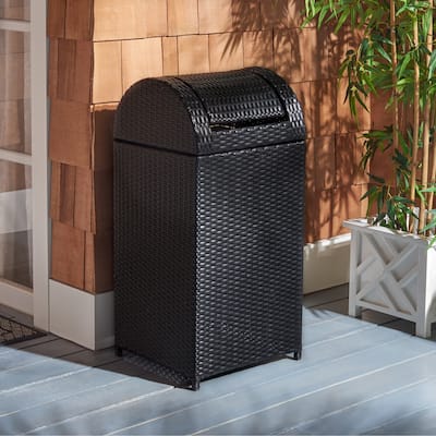 SAFAVIEH Outdoor Mazeli Trash Bin (Fully Assembled)
