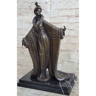 Handmade Fashion Dancer Actress Bronze Hot Cast Sulpture Statue Figurine
