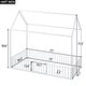 preview thumbnail 18 of 26, Cabin Style Twin Size House Platform Bed,Sturdy Metal Bed with Roof,Metal Fence Around Bed with Door