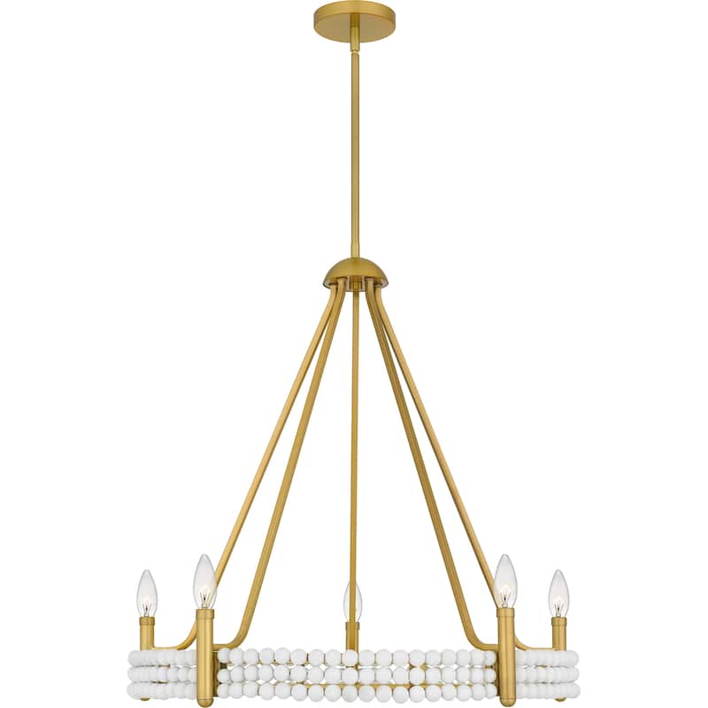 Molly 5-Light Brushed Gold Chandelier