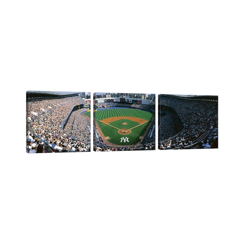 iCanvas "Yankee Stadium, Bronx, New York City, New York, USA" by Panoramic Images 3-Piece Canvas Wall Art Set