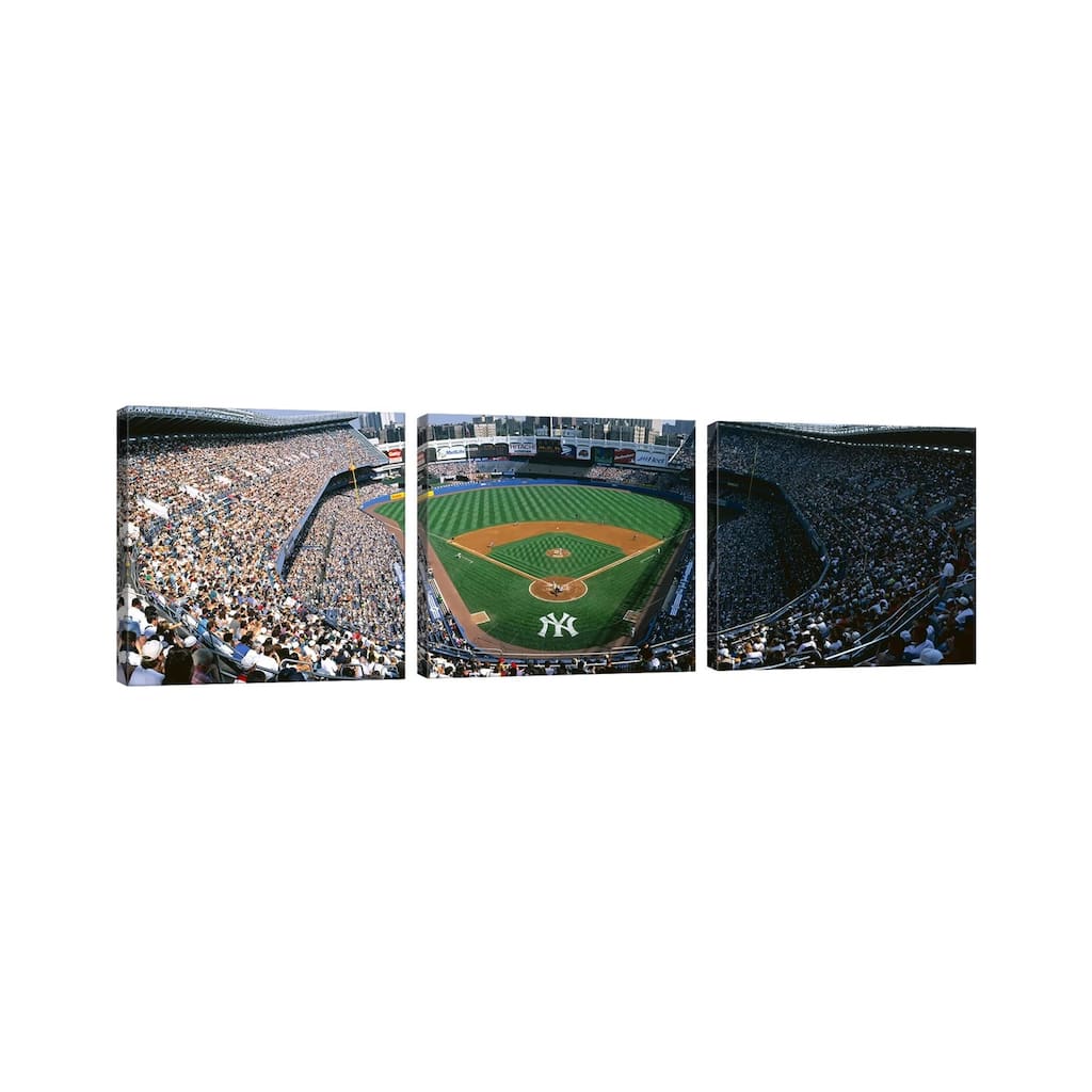 iCanvas "Yankee Stadium, Bronx, New York City, New York, USA" by Panoramic Images 3-Piece Canvas Wall Art Set