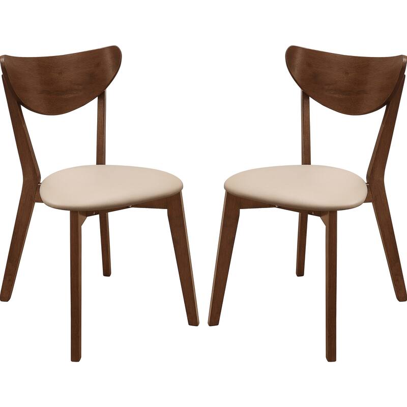 Retro Mid-century Design Chestnut Dining Chairs (Set of 2)