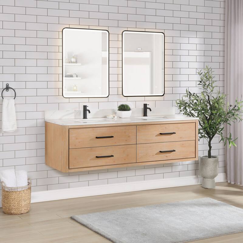 Miseno MV-NM-706672 Cristo 72" Wall Mounted Double Basin Vanity Set