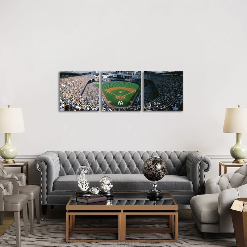 iCanvas "Yankee Stadium, Bronx, New York City, New York, USA" by Panoramic Images 3-Piece Canvas Wall Art Set