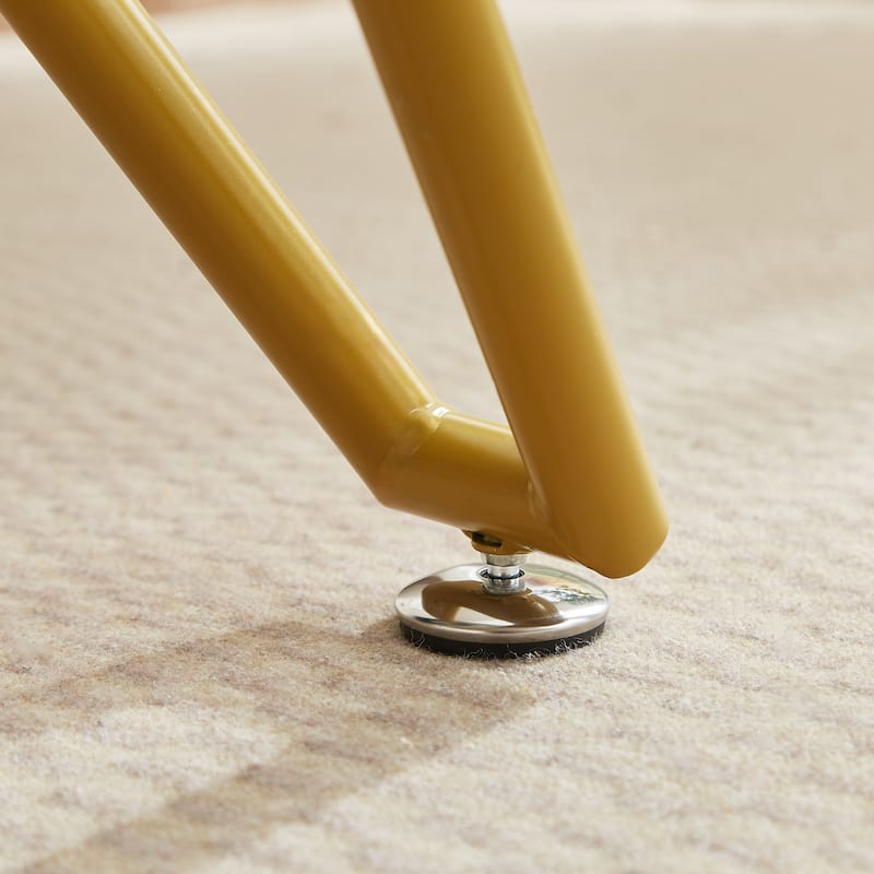 35.4-Inch Round Tempered Glass Dining Table, Suitable For 1-4 People, Space-Saving Small Kitchen Dining Table - Gold