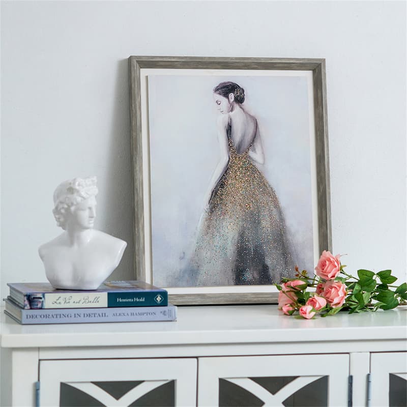 Feminine Figure Wall Art Wall Decor - Grey