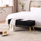 preview thumbnail 13 of 92, Velvet Storage Ottoman Bench with gold legs and Nailhead Trim for Bedroom/End of Bed/Entryway/Window Black-40" Wide