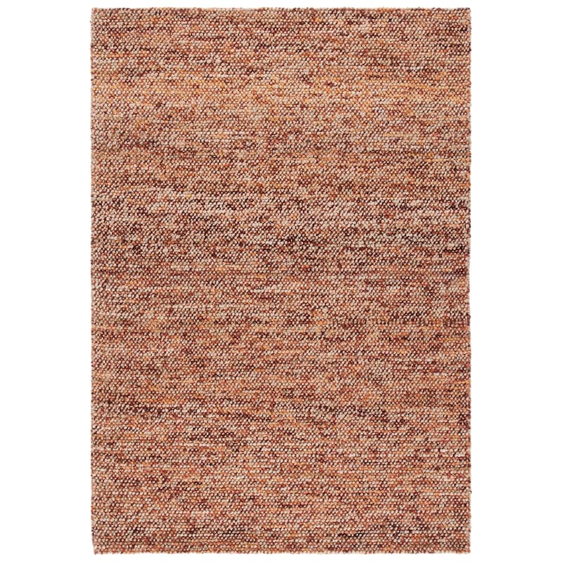 SAFAVIEH Handmade Bohemian Ancilla Jute Rug - 6' Square - Natural/Rust