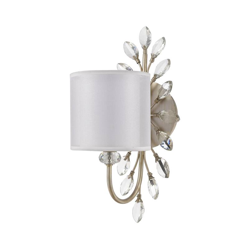 Asbury 16-inch High 1-Light Sconce in Aged Silver