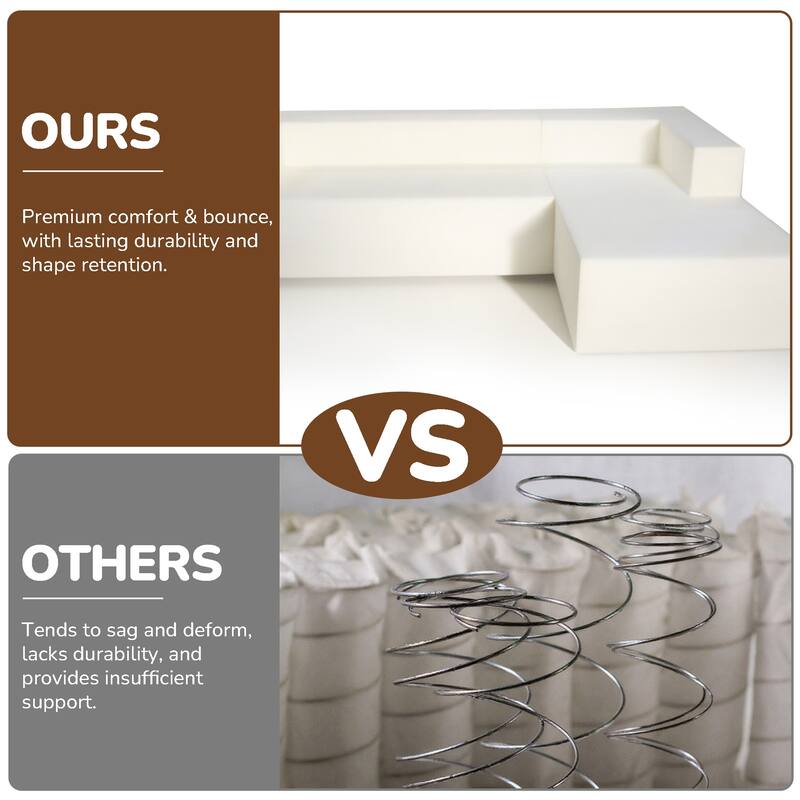 Anmytek 105 Inch Comfortable L-Shaped Modular Sofa - Plush Upholstery All-Foam No Springs Vacuum-Packed