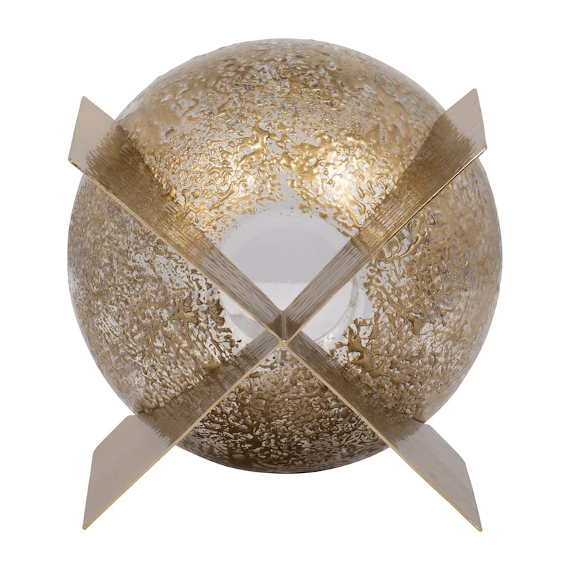 Sagebrook Home Elegance Iron and Glass Candle Holder - Enhance Your Decor