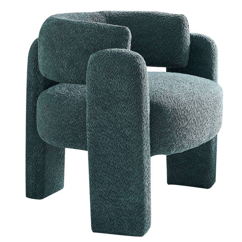 34.65" Wide Boucle Upholstery Accent Chair