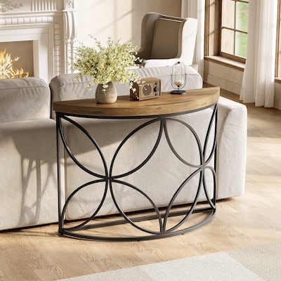 43.3-Inch Industrial Sofa Table, Narrow Console Table Behind Couch