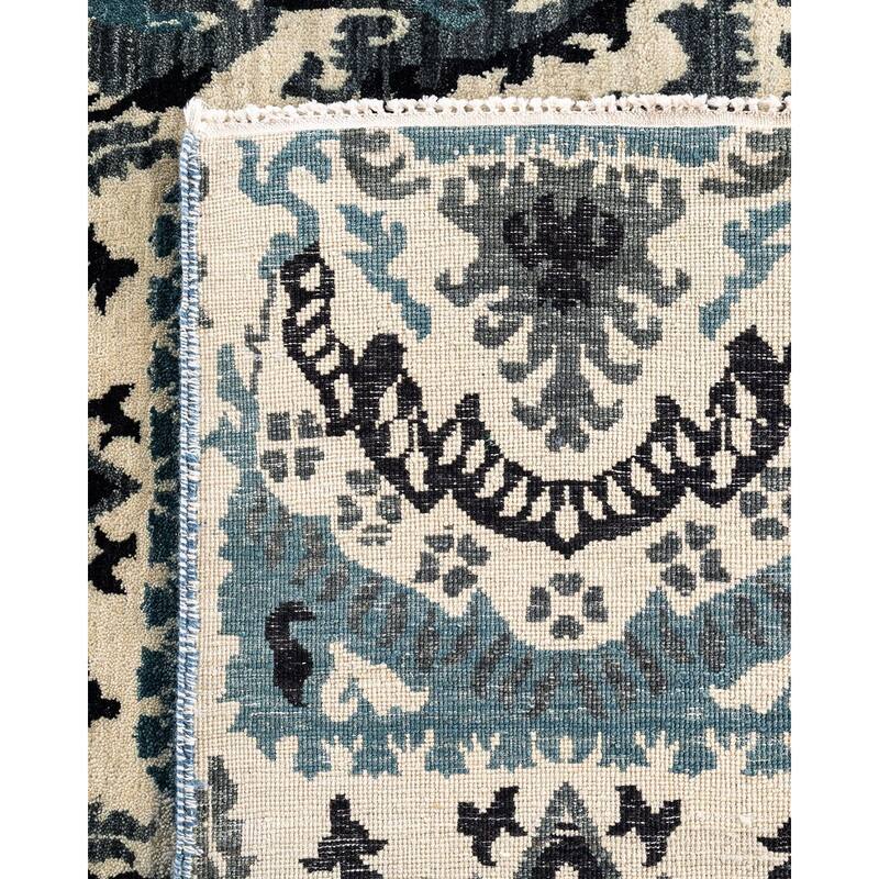 Ikat One-of-a-Kind Hand-Knotted Area Rug - Beige, 8' 1" x 10' 1" - 8' 1" x 10' 1"