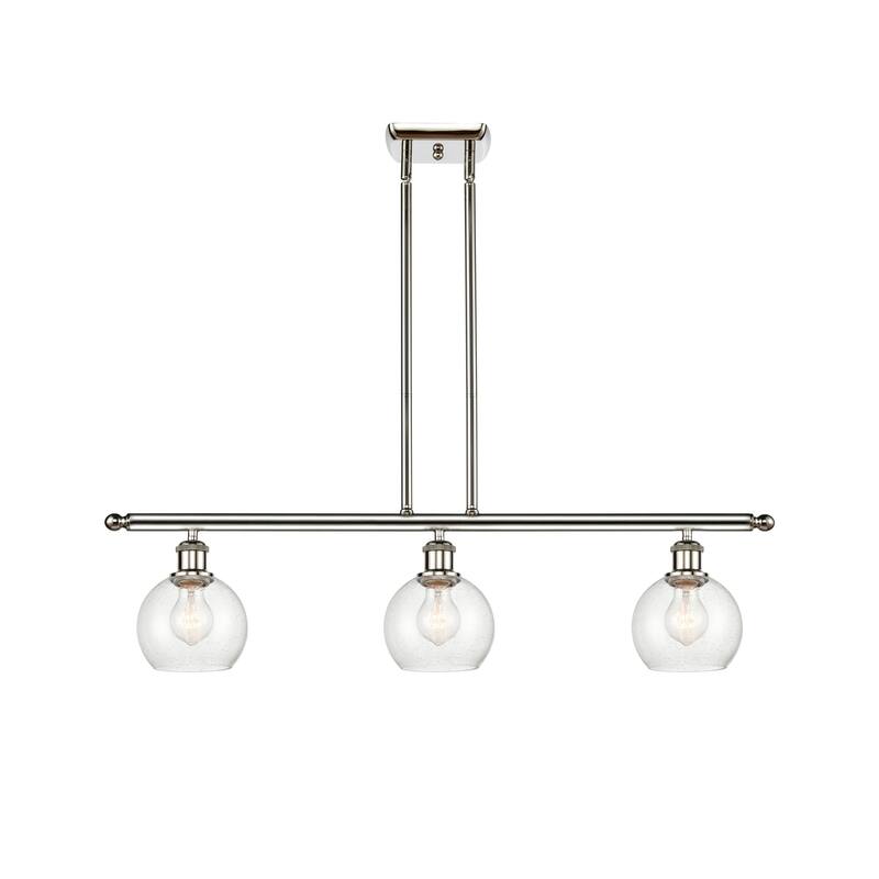 Innovations Lighting 516-3I-10-36 Athens Linear Athens 3 Light 36" - Polished Nickel / Seedy