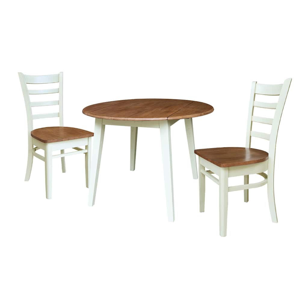 42" Round Dual Drop Leaf Dining Table with Chairs
