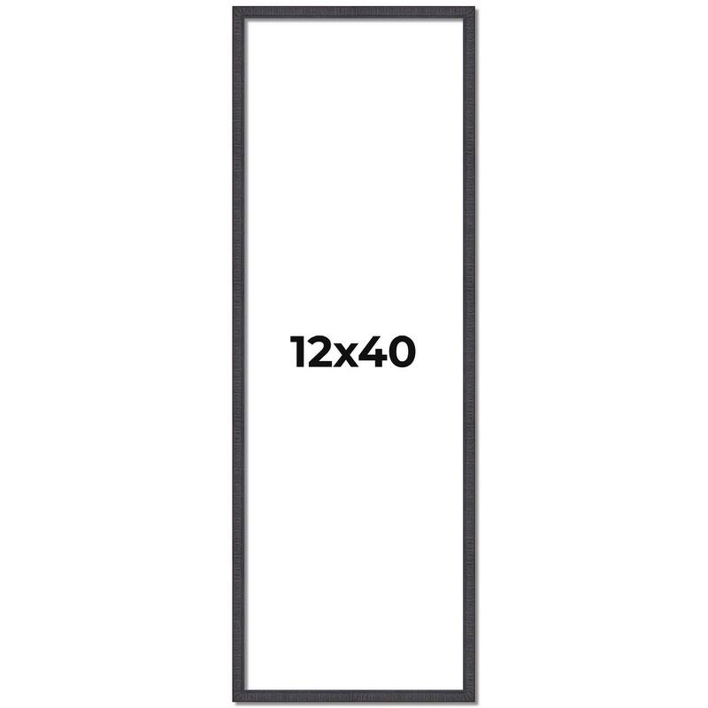 12x40 Frame Brown Picture Frame - Complete Modern Photo Frame Includes