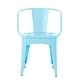 preview thumbnail 4 of 8, Roomfitters 3-Piece Outdoor Bistro Set Metal Patio Dining Furniture with Round Table and 2 Chairs, Light Blue