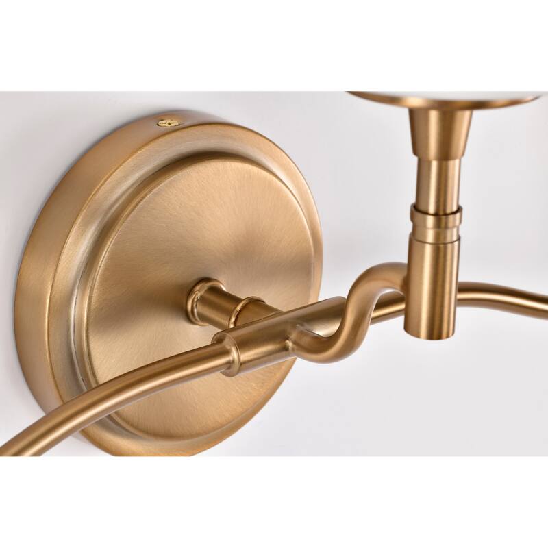 Liam 3 Light Vanity Burnished Brass White Opal Glass - Burnished Brass