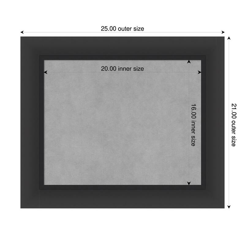Amanti Art Sloped Black Framed - 25 x 21 in - Sloped Black