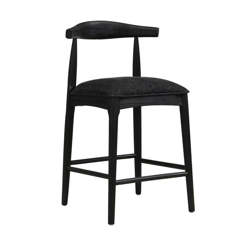 Counter Height Stool Dining Chair Side Chair Bar Chair Set of 2 Reception Chair Black Kitchen Chair Accent Chair - Black