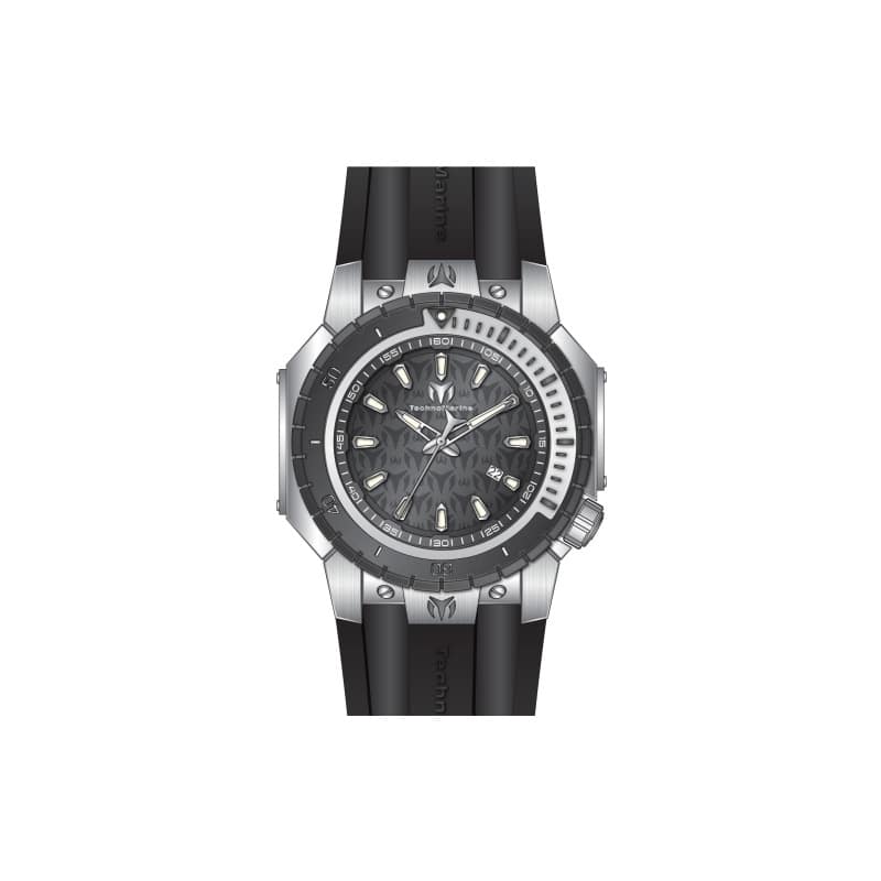 Technomarine Men's TM-224006 Manta Quartz 3 Hand Gunmetal Dial Watch - Gun Metal