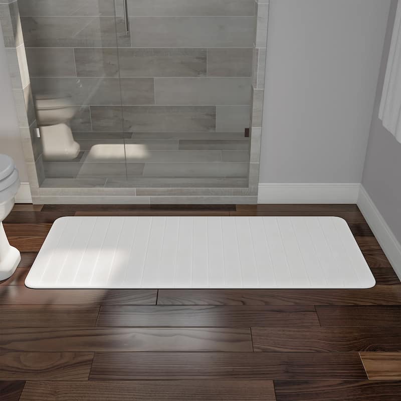 Oversized Bathroom Rug - Extra-Long Memory Foam Bath Mat with Nonslip Backing by Windsor Home