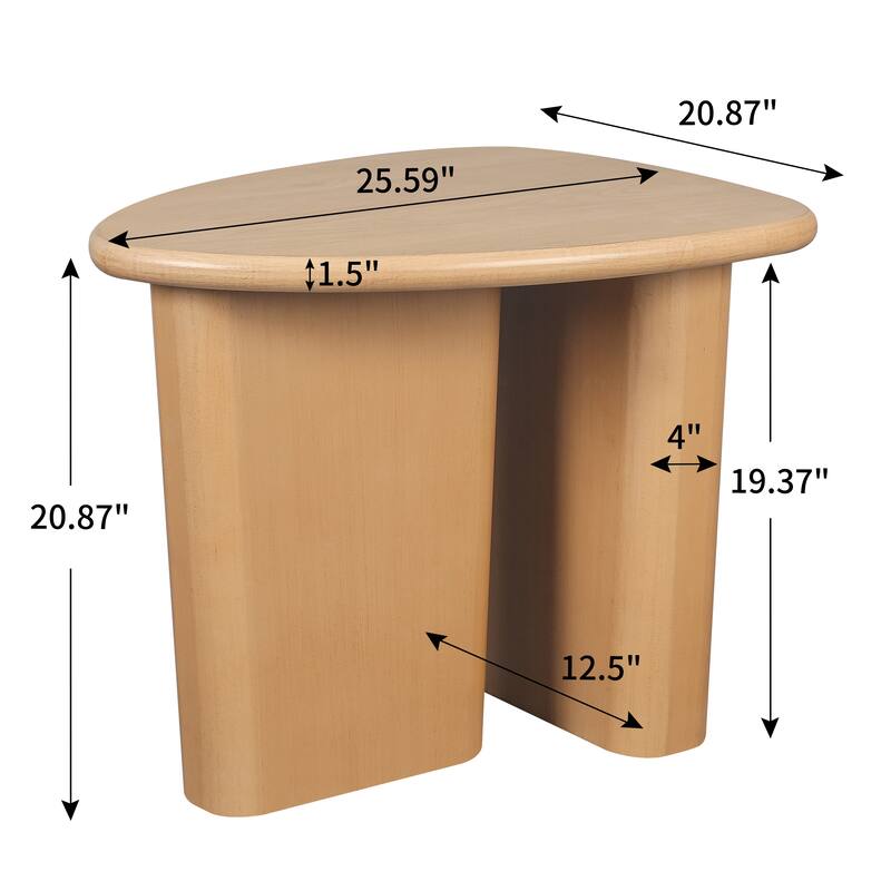 Tapered Tabletop Side Table For Living Room,Kitchen,Entyway